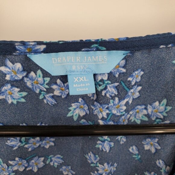 Draper James Plus Size Three Quarter Sleeve Bodysuit ALTERED XXL Womens Floral - Picture 4 of 12